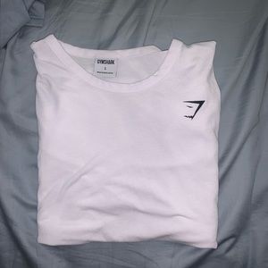 Gymshark White T-Shirt w side knot